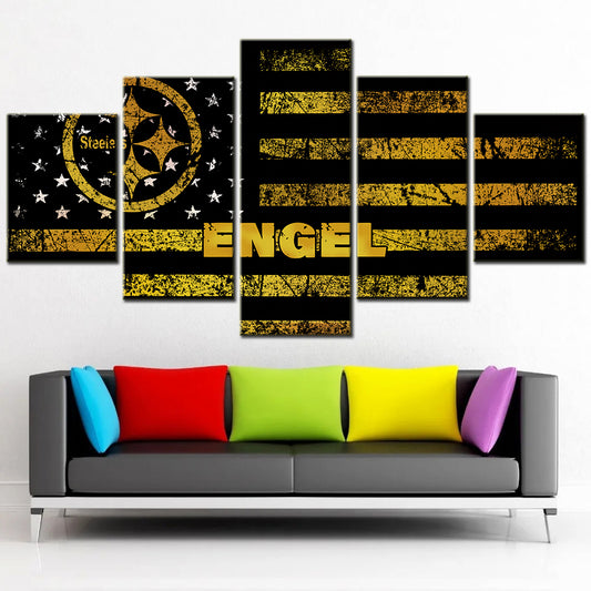 American Football - 5 Pieces Wall Art - AF5077 - Pittsburgh Steelers Engel - American Football Poster - American Football Canvas