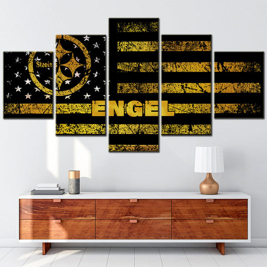 American Football Canvas Wall Art - AF5077 - Pittsburgh Steelers - NFL Teams