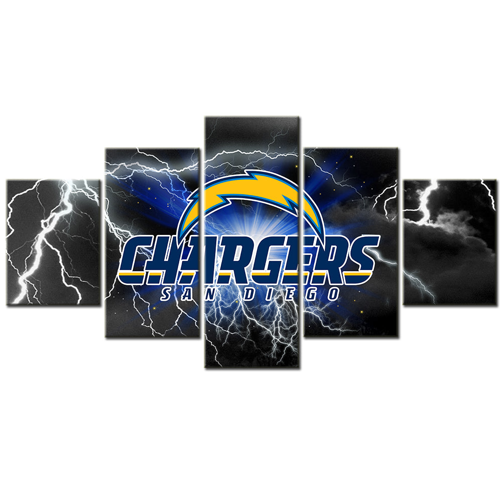 American Football - 5 Pieces Wall Art - AF5079 - San Diego Chargers - American Football Poster - American Football Canvas