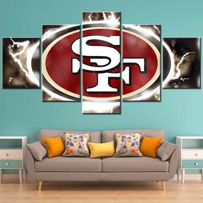 American Football - 5 Pieces Wall Art - AF5026 - San Francisco 49ers - American Football Poster - American Football Canvas