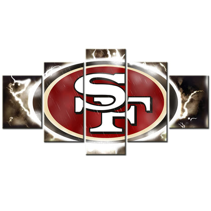 American Football - 5 Pieces Wall Art - AF5026 - San Francisco 49ers - American Football Poster - American Football Canvas