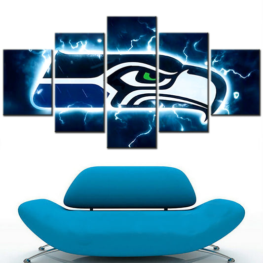American Football - 5 Pieces Wall Art - AF5080 - Seattle Seahawks - American Football Poster - American Football Canvas
