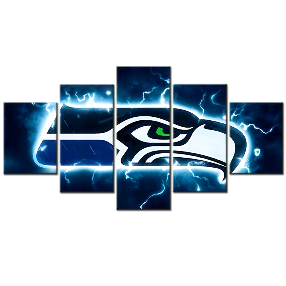 American Football - 5 Pieces Wall Art - AF5080 - Seattle Seahawks - American Football Poster - American Football Canvas