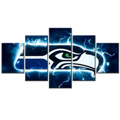 American Football - 5 Pieces Wall Art - AF5080 - Seattle Seahawks - American Football Poster - American Football Canvas