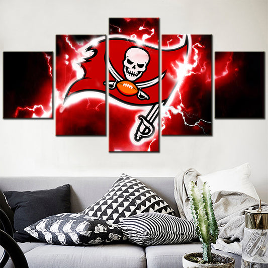 American Football - 5 Pieces Wall Art - AF5028 - Tampa Bay Buccaneers Sport - American Football Poster - American Football Canvas