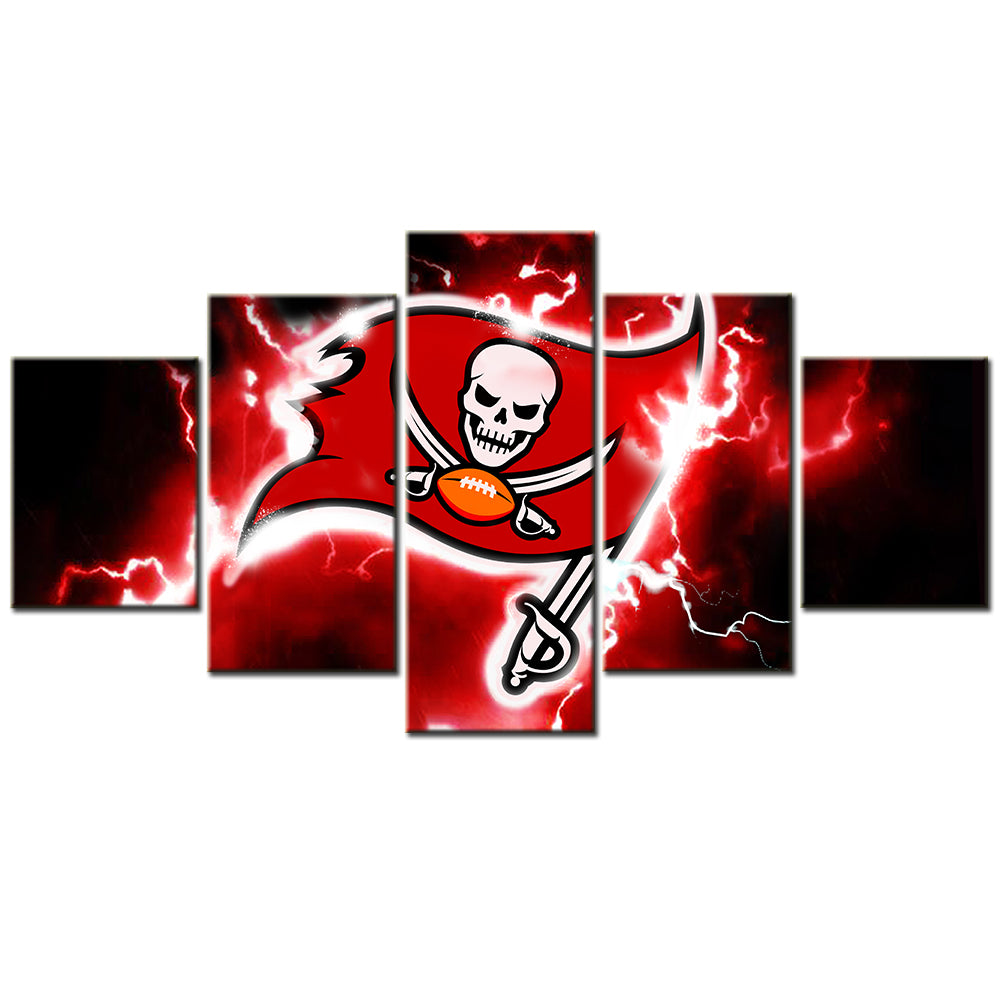 American Football - 5 Pieces Wall Art - AF5028 - Tampa Bay Buccaneers Sport - American Football Poster - American Football Canvas