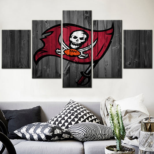 American Football - 5 Pieces Wall Art - AF5029 - Tampa Bay Buccaneers Sport - American Football Poster - American Football Canvas