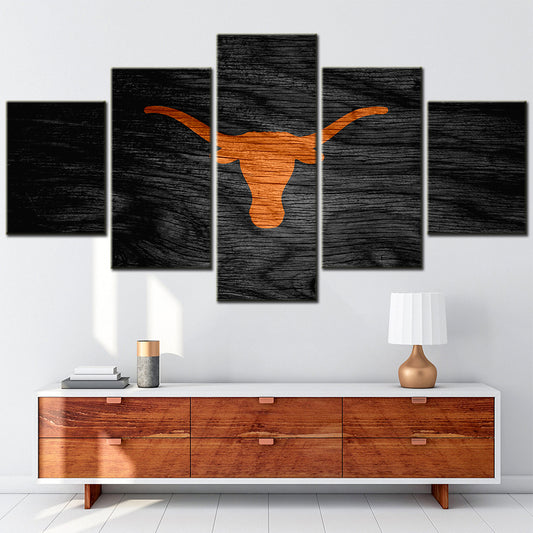 American Football - 5 Pieces Wall Art - AF5082 - Texas Longhorns Football - American Football Poster - American Football Canvas