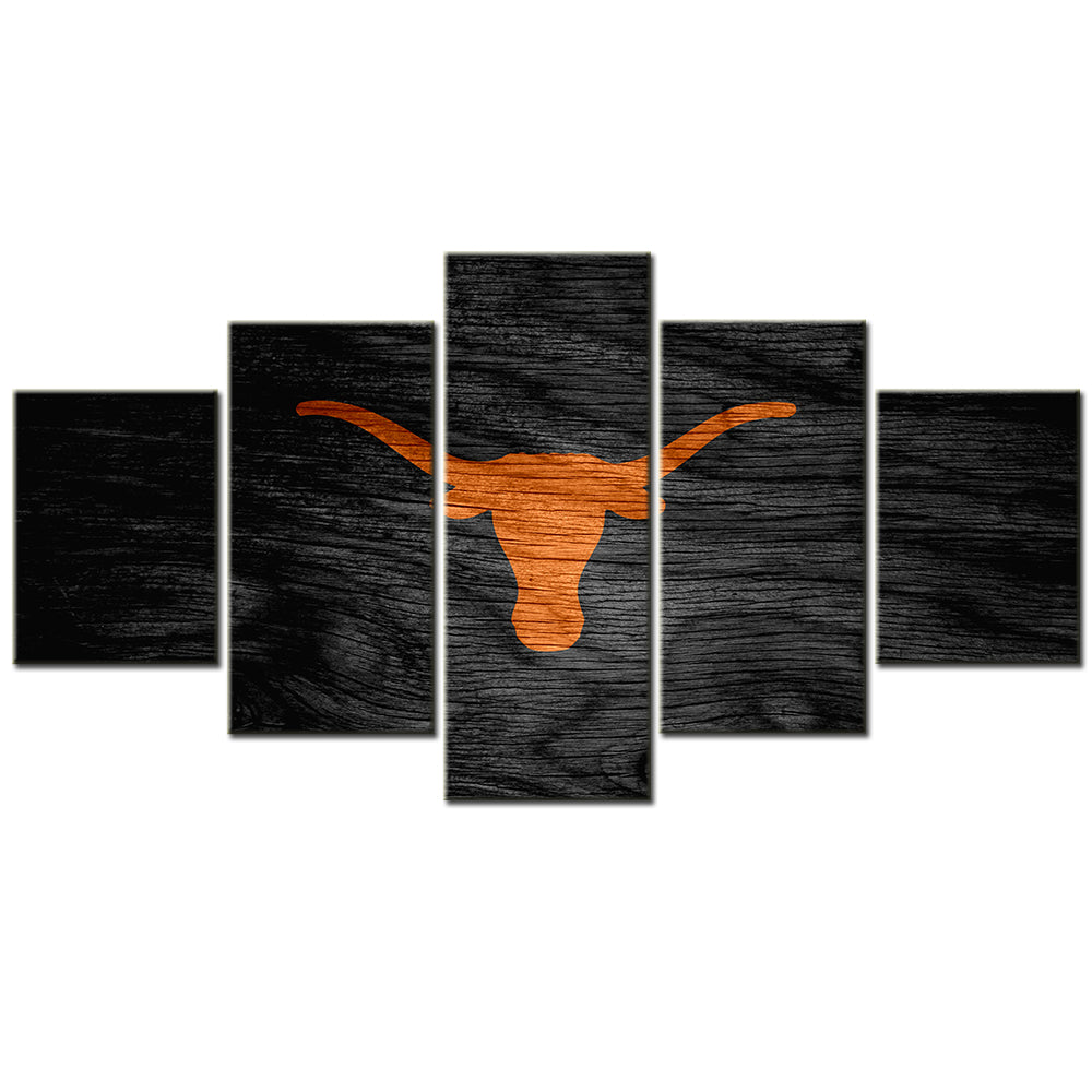 American Football - 5 Pieces Wall Art - AF5082 - Texas Longhorns Football - American Football Poster - American Football Canvas