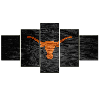 American Football - 5 Pieces Wall Art - AF5082 - Texas Longhorns Football - American Football Poster - American Football Canvas