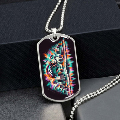 American Football Dog Tag Necklace - AFD013 - Denver Broncos - NFL Teams - Military Ball Chain