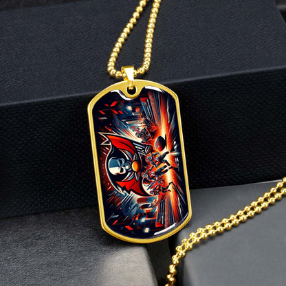 American Football Dog Tag Necklace - AFD051 - Tampa Bay Buccaneers Super Bowl Spirit - NFL Teams - Military Ball Chain
