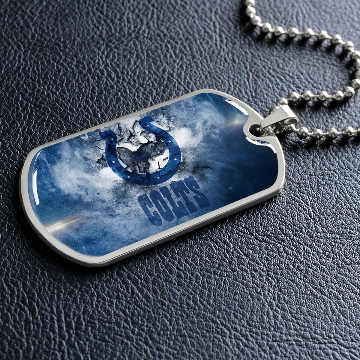 American Football Dog Tag Necklace - AFD065 - Indianapolis Colts - NFL Teams - Military Ball Chain