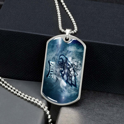 American Football Dog Tag Necklace - AFD075 - Philadelphia Eagles - NFL Teams - Military Ball Chain