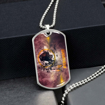 American Football Dog Tag Necklace - AFD083 - Washington Redskins - NFL Teams - Military Ball Chain