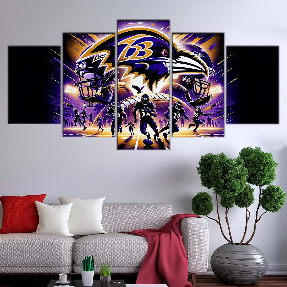 American Football Wall Art - AF5166 - Baltimore Ravens - NFL Football Team - American Football Poster - American Football Canvas