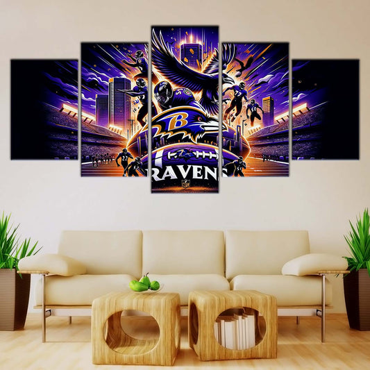 American Football Wall Art - AF5167 - Baltimore Ravens - NFL Super Bowl Spirit - NFL Football Team - American Football Poster - American Football Canvas