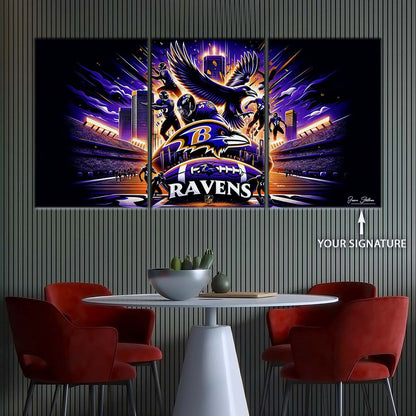 American Football Wall Art - AF5167 - Baltimore Ravens - NFL Super Bowl Spirit - NFL Football Team - American Football Poster - American Football Canvas