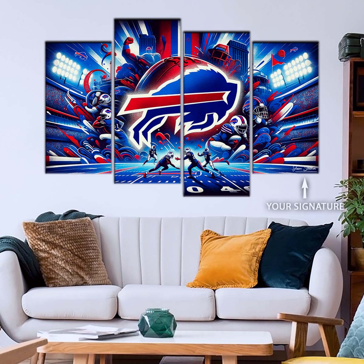 American Football Wall Art - AF5169 - Buffalo Bills - Super Bowl Spirit - NFL Football Team - American Football Poster - American Football Canvas