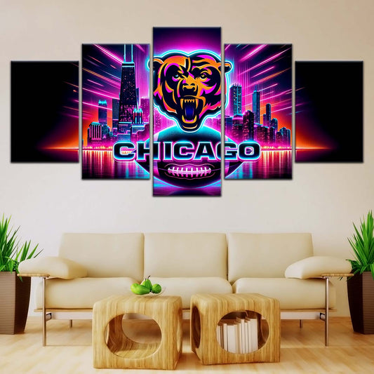 American Football Canvas Wall Art - AF5171 - Chicago Bears - NFL Teams