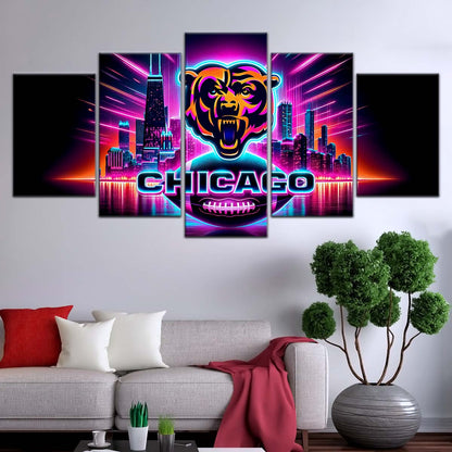 American Football Wall Art - AF5171 - Chicago Bears - NFL Football Team - American Football Poster - American Football Canvas