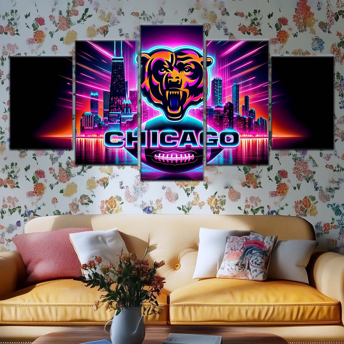 American Football Wall Art - AF5171 - Chicago Bears - NFL Football Team - American Football Poster - American Football Canvas