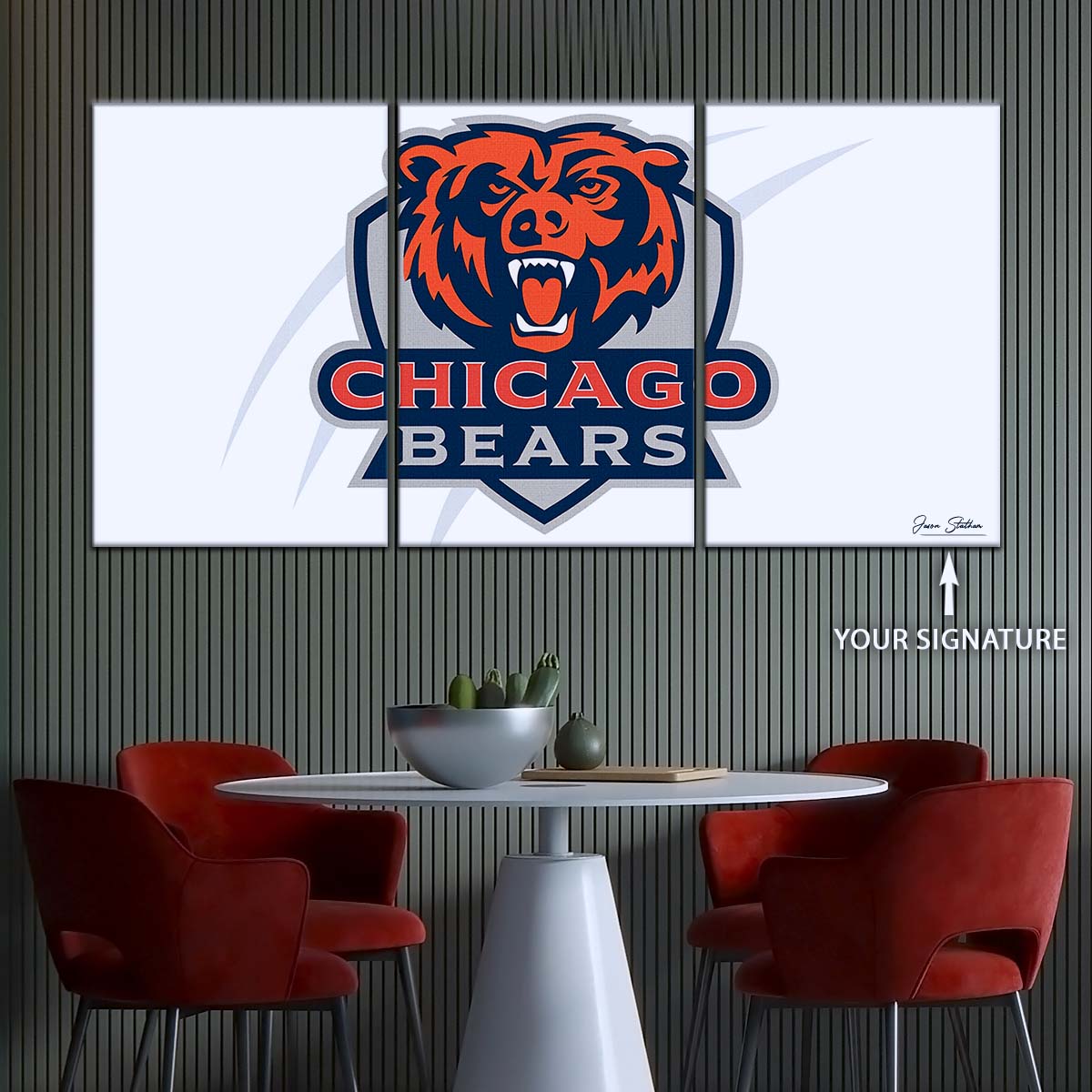 American Football Canvas Wall Art - AF5172 - Chicago Bears - NFL Teams