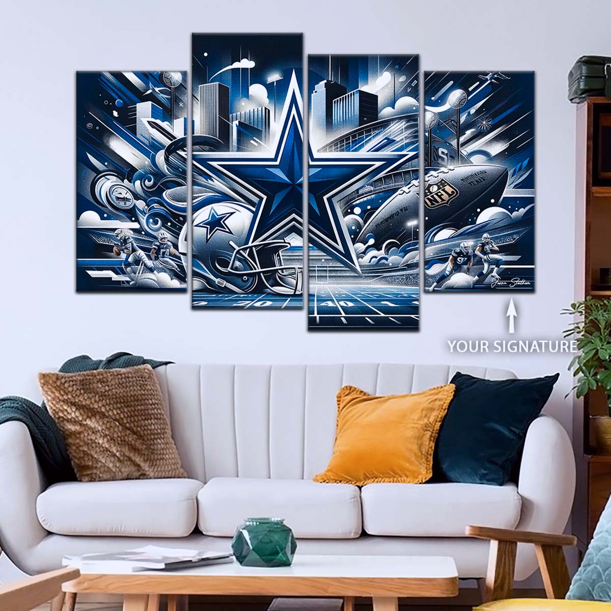 American Football Wall Art - AF5175 - Dallas Cowboys - Super Bowl Dreams - NFL Football Team - American Football Poster - American Football Canvas