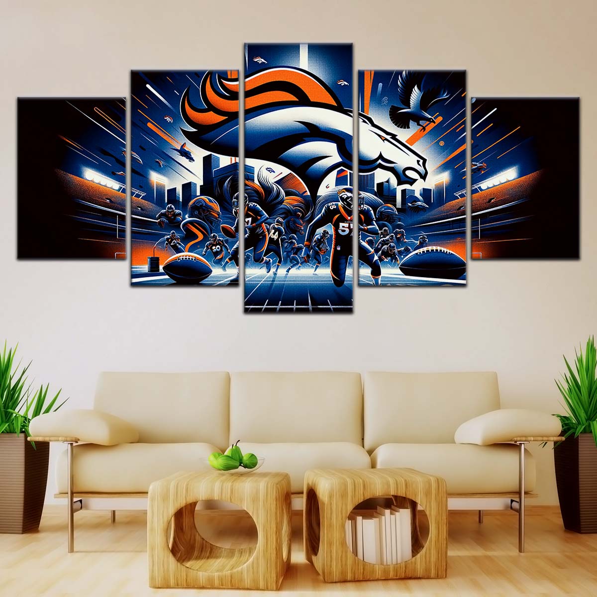 American Football Wall Art - AF5176 - Denver Broncos - NFL Football Team - American Football Poster - American Football Canvas