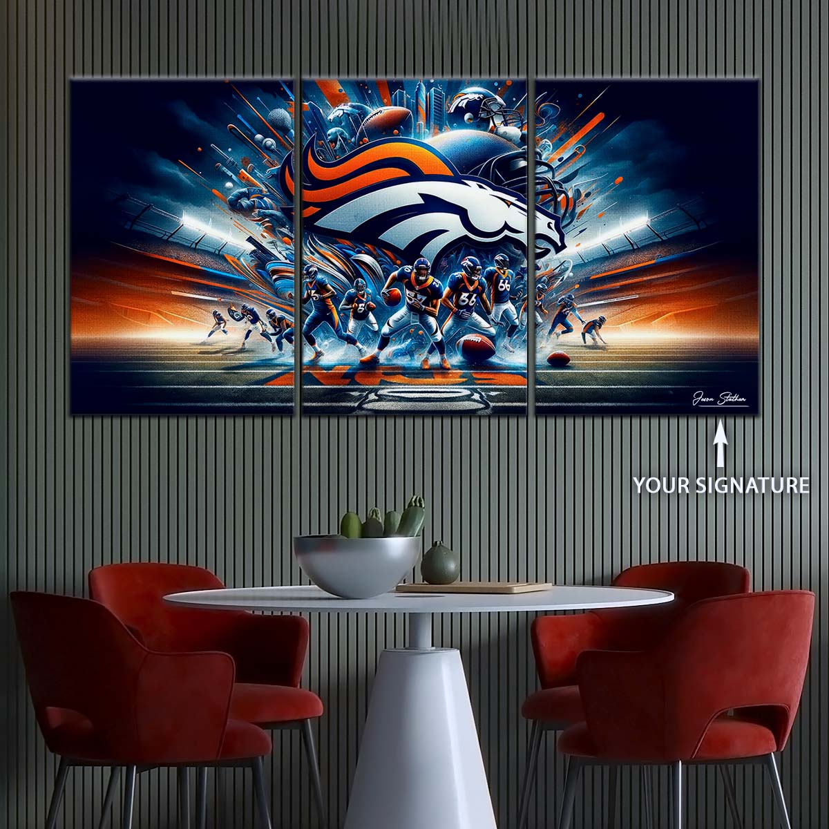 American Football Wall Art - AF5178 - Denver Broncos - Super Bowl NFL Football Team - American Football Poster - American Football Canvas