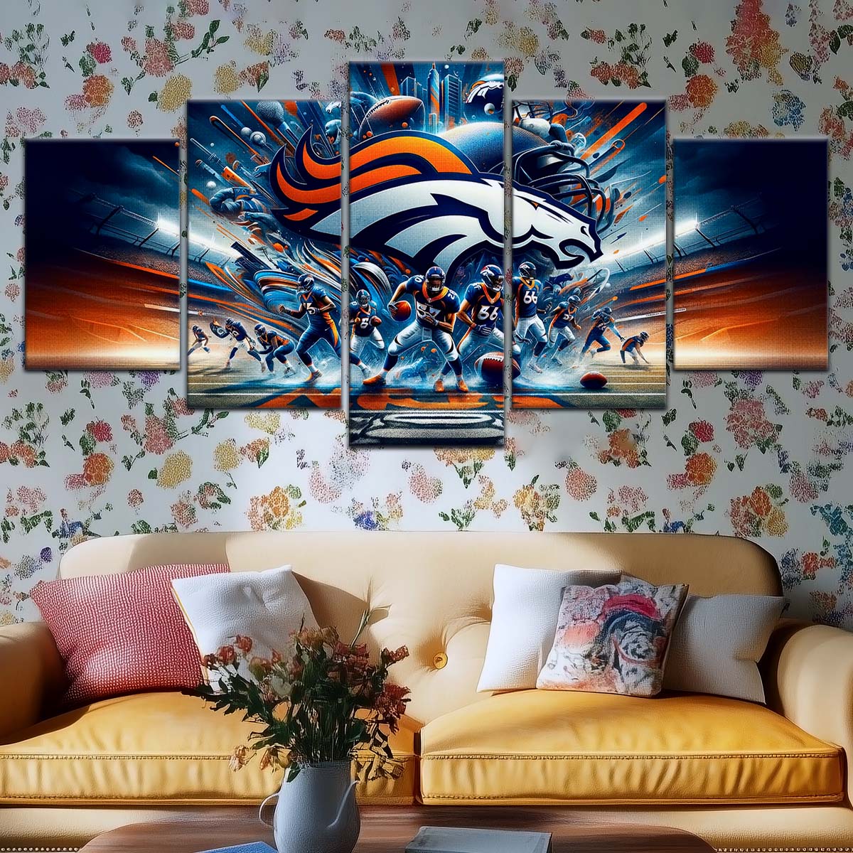 American Football Wall Art - AF5178 - Denver Broncos - Super Bowl NFL Football Team - American Football Poster - American Football Canvas