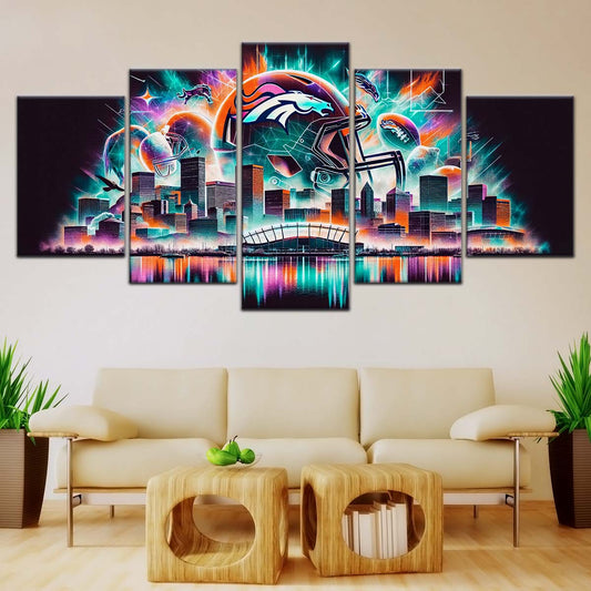 American Football Wall Art - AF5179 - Denver Broncos - Vibrant NFL Football - American Football Poster - American Football Canvas