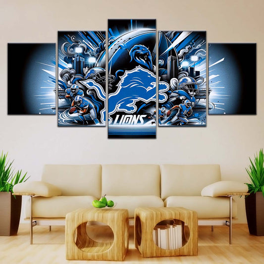 American Football Wall Art - AF5180 - Detroit Lions - NFL Football Team - American Football Poster - American Football Canvas