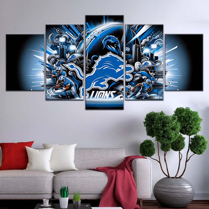 American Football Wall Art - AF5180 - Detroit Lions - NFL Football Team - American Football Poster - American Football Canvas