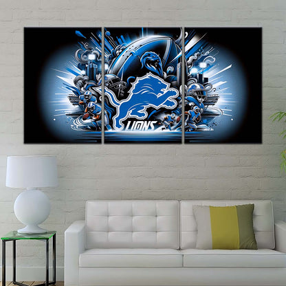 American Football Wall Art - AF5180 - Detroit Lions - NFL Football Team - American Football Poster - American Football Canvas