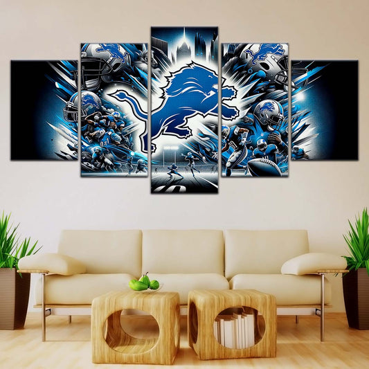 American Football Wall Art - AF5181 - Detroit Lions - NFL Super Bowl - NFL Football Team - American Football Poster - American Football Canvas