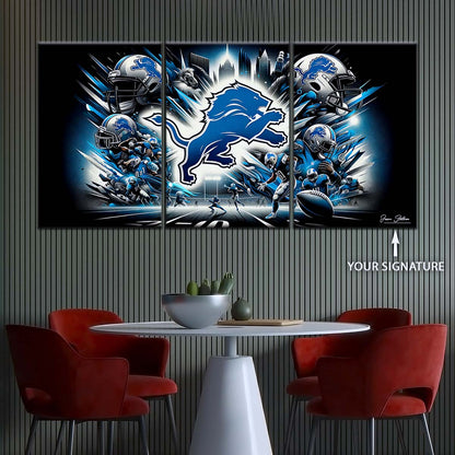 American Football Wall Art - AF5181 - Detroit Lions - NFL Super Bowl - NFL Football Team - American Football Poster - American Football Canvas