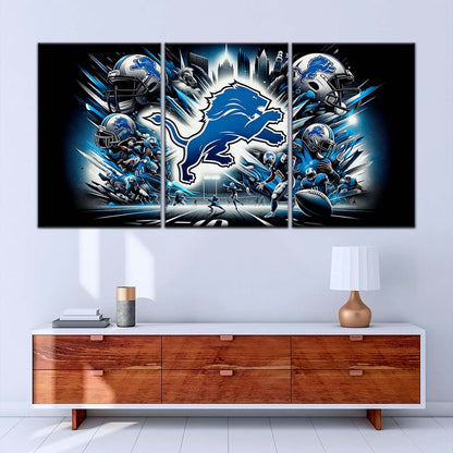 American Football Wall Art - AF5181 - Detroit Lions - NFL Super Bowl - NFL Football Team - American Football Poster - American Football Canvas