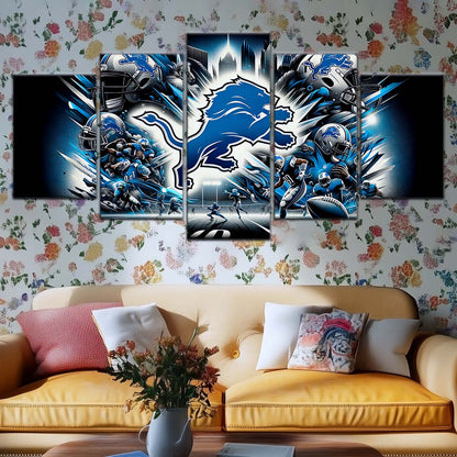 American Football Wall Art - AF5181 - Detroit Lions - NFL Super Bowl - NFL Football Team - American Football Poster - American Football Canvas