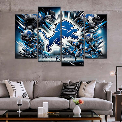 American Football Wall Art - AF5181 - Detroit Lions - NFL Super Bowl - NFL Football Team - American Football Poster - American Football Canvas