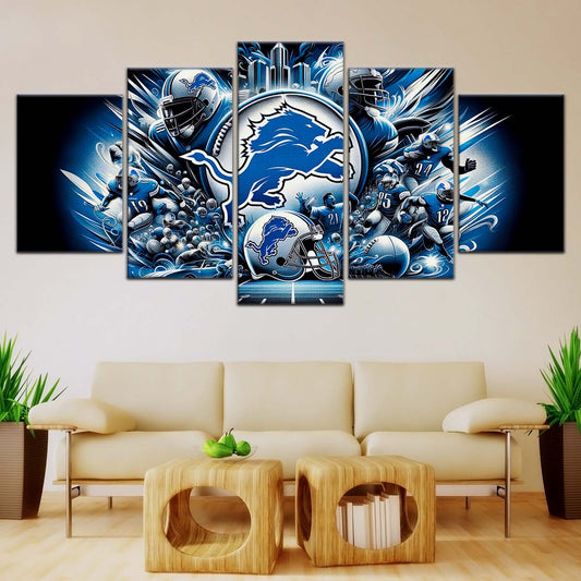 American Football Wall Art - AF5182 - Detroit Lions - NFL Super Bowl Spirit - American Football Poster - American Football Canvas