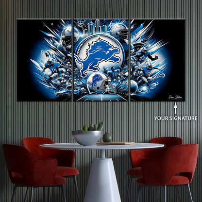 American Football Wall Art - AF5182 - Detroit Lions - NFL Super Bowl Spirit - American Football Poster - American Football Canvas