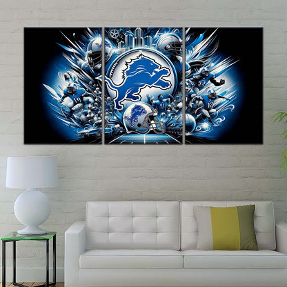American Football Wall Art - AF5182 - Detroit Lions - NFL Super Bowl Spirit - American Football Poster - American Football Canvas
