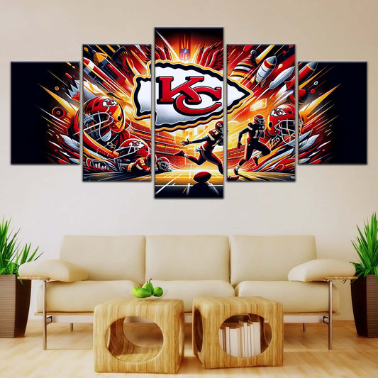 American Football Wall Art - AF5183 - Dynamic Kansas City Chiefs - Super Bowl - NFL Football Team - American Football Poster - American Football Canvas
