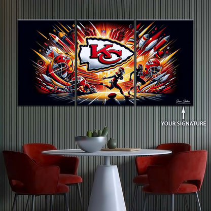 American Football Wall Art - AF5183 - Dynamic Kansas City Chiefs - Super Bowl - NFL Football Team - American Football Poster - American Football Canvas