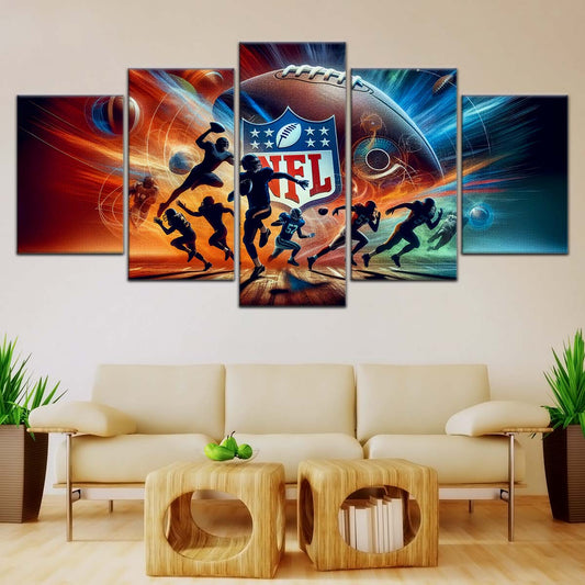 American Football Wall Art - AF5184 - Dynamic NFL Football Excitement - American Football Poster - American Football Canvas