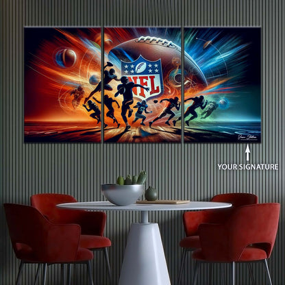American Football Wall Art - AF5184 - Dynamic NFL Football Excitement - American Football Poster - American Football Canvas