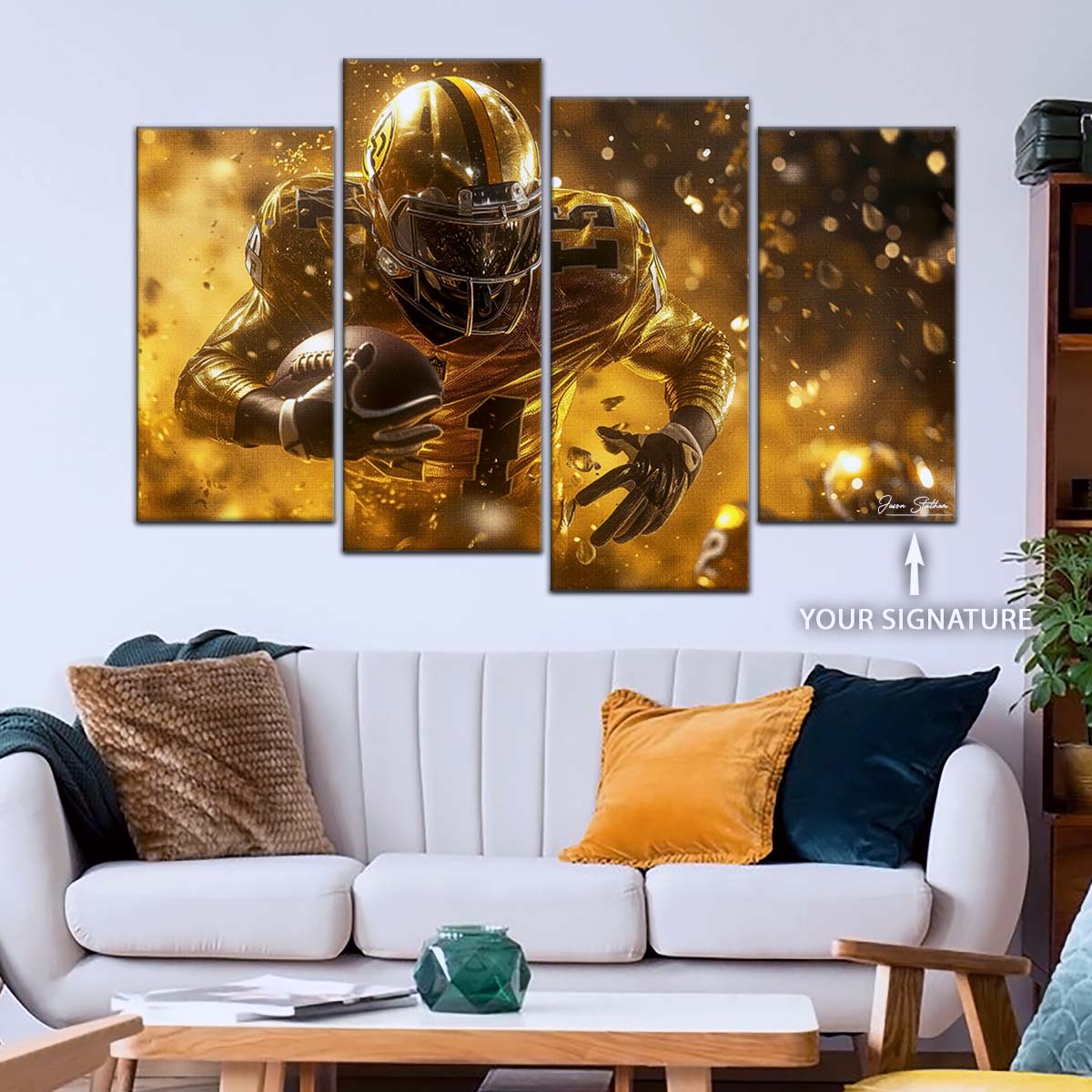 American Football Wall Art - AF5186 - Dynamic NFL Football Touchdown - American Football Poster - American Football Canvas