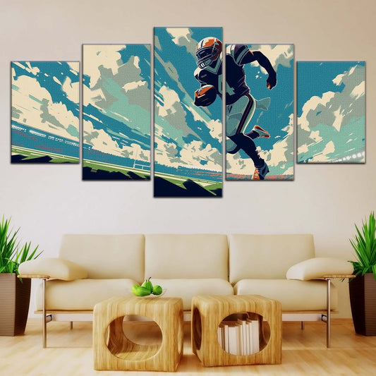 American Football Canvas Wall Art - AF5187 - Dynamic NFL Touchdown Victory