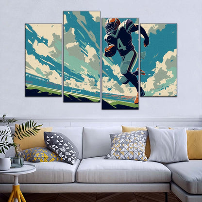 American Football Wall Art - AF5187 - Dynamic NFL Football Touchdown Victory - American Football Poster - American Football Canvas